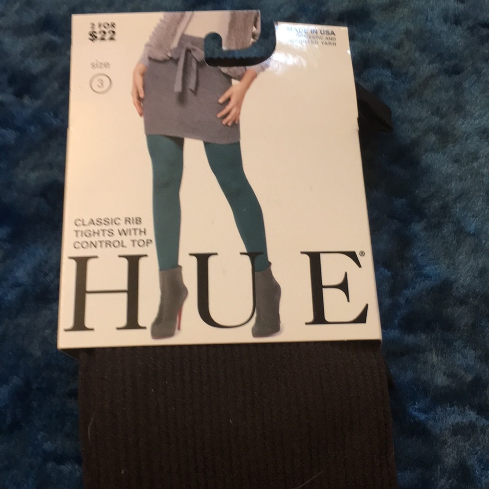 HUE Espresso Classic Ribs Tights with Control Top